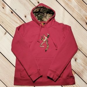 Women's Browning Pink and Camo Hoodie Sz L